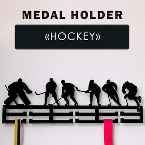 Medal Display Awards Sign, Personalized Metal Hockey Medal Hanger Wall Art Light,Hockey Player Medal Holder, Medal Hanger Holder Display