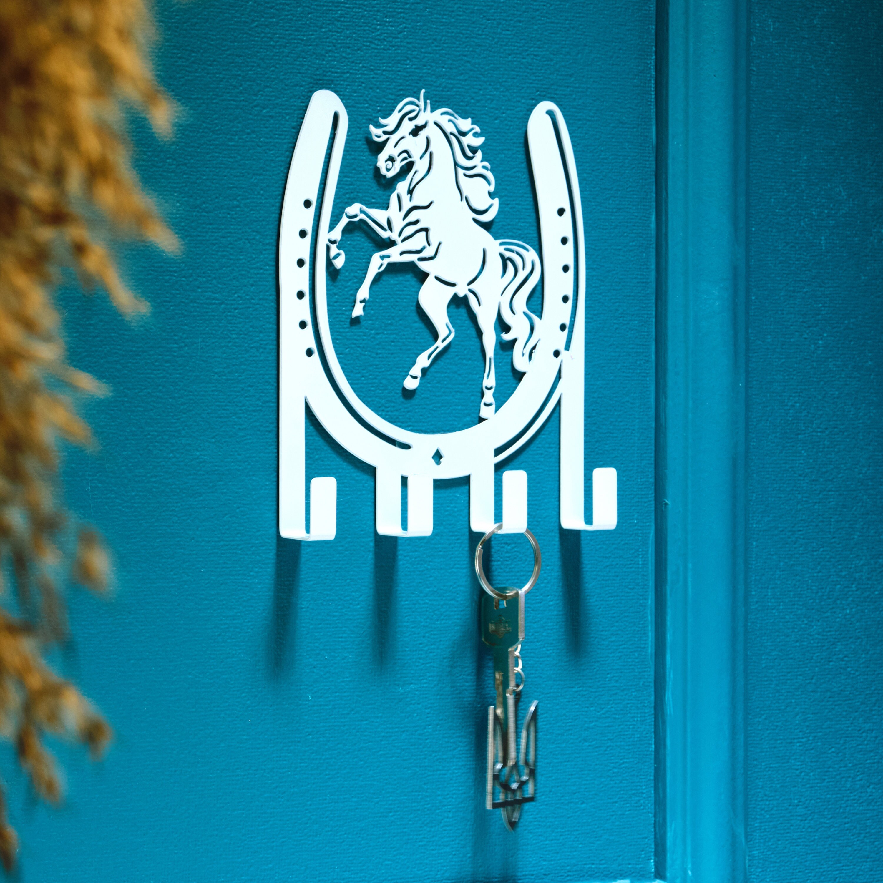 Portachiavi A Forma Di Cavallo Realizzato Con Chiodi A Ferro Di Cavallo, Ottimo Regalo Equestre - Italia - Foto 4