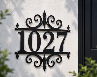 Metal House Number Sign, Custom Address Numbers, Personalized Home Address Sign, Exterior House Marker