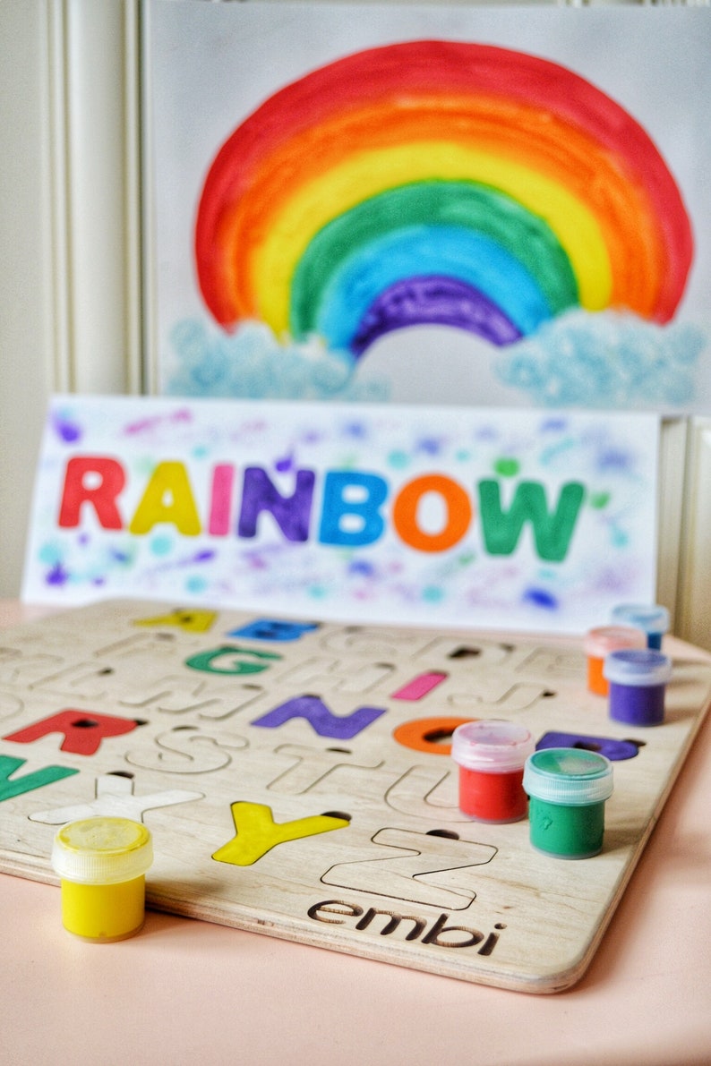 Educational Alphabet Letters Puzzle, Toddler ABC Puzzle Toy, Color Your ...