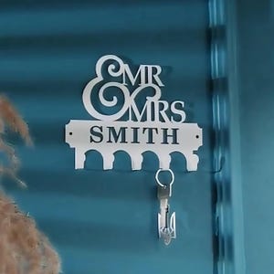 Personalized Wall Hook - New Family Gift, Entryway Coat Hook, Modern Wall Hook Rack, Decorative Hooks, Key Holder for Wall Housewarming Gift