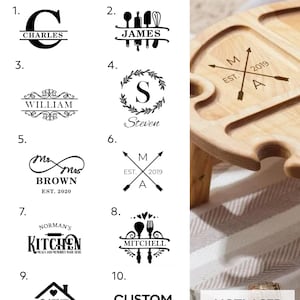 May include: A graphic showing 10 different engraving options for wooden dishes. The options include names, initials, dates, and designs. The text "HOTLASER WOODEN DISHES" is at the bottom of the image.