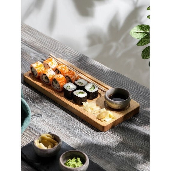 Custom Sushi Board, Sushi Plate, Personalized Sushi Platter, Sushi Board  Set, Gifts for Couples, Engraved Serving Board 