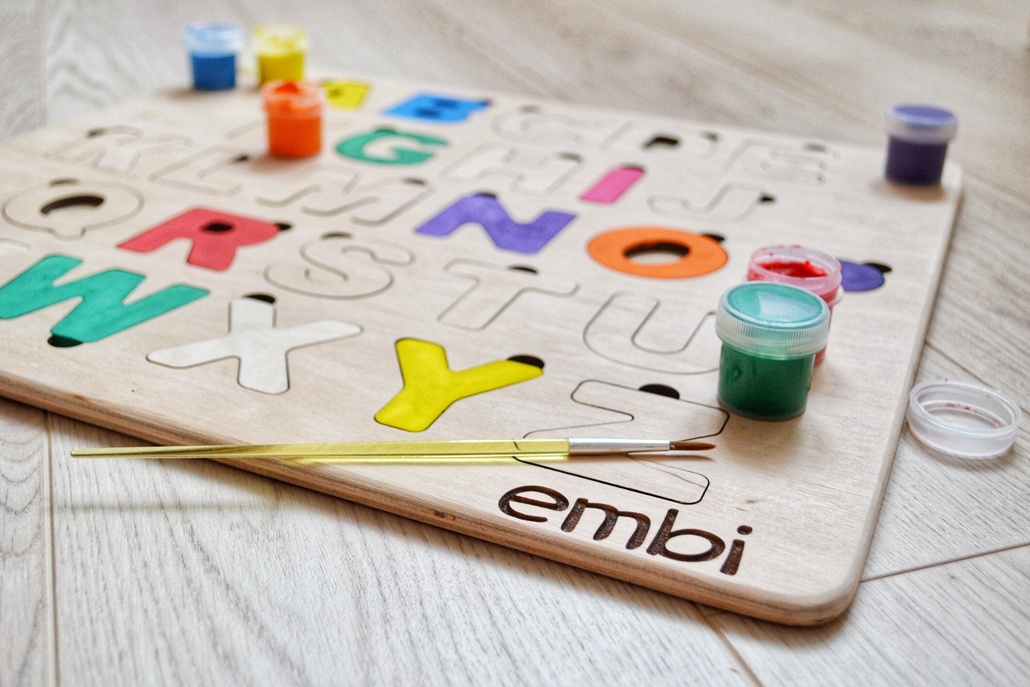 Educational Alphabet Letters Puzzle, Toddler ABC Puzzle Toy, Color Your ...