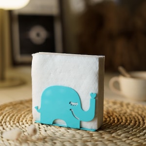 Stehender Serviettenhalter-Set, Metall-Serviettenspender, wunderlicher Serviettenständer, Elefant-Dekor, Kinderparty-Tischdekor, niedliches Cafe-Zubehör