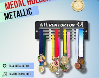 Medal Holder for Runners, Metallic Sports Medal Hanger for Running Awards, Wall Display