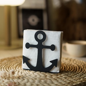 Porta tovaglioli a forma di ancora, porta tovaglioli decorativo, porta tovaglioli da tavolo per matrimonio in stile nautico, porta lettere a forma di ancora, decorazione da tavolo in stile costiero, regalo per papà