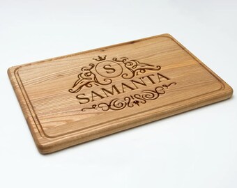 Tabla de cortar personalizada, tabla de embutidos grabada, tabla de servir personalizada, regalo de cocina para anfitriona, pequeño regalo de boda, despedida de soltera