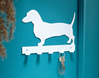 Modern Dachshund Key Hook Metal, Wall Decoration, Wardrobe Accessories, Housewarming Gift, Entryway Decor, Modern Wall Decoration