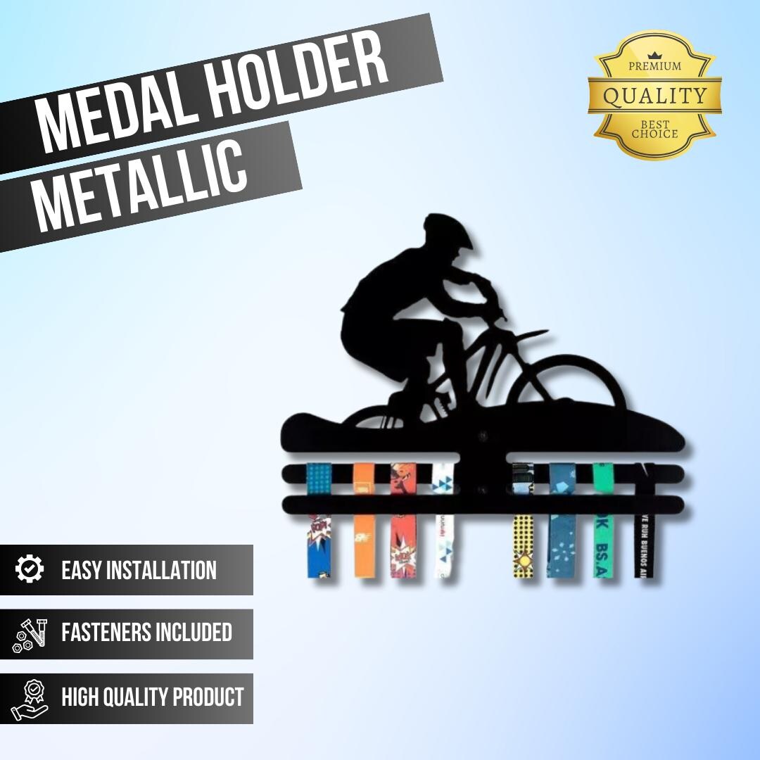 Medal and Ribbon Holder, Sports Trophy Display Rack, Wall-mounted ...