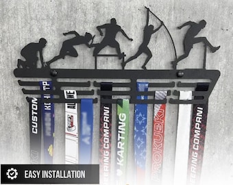 Athlete Medal Holder, Running Medal Hanger, Sports Medal Display, Wall Medal Rack, Track and Field Decor, Trophy Organizer, Gift for Runner