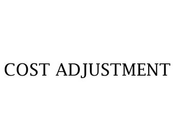 cost adjustment
