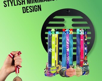 Expositor redondo para medallas, soporte para medallas de atletismo, colgador de pared para atletas, estante para medallas, organizador de medallas, colgador de medallas de porristas, estante para trofeos
