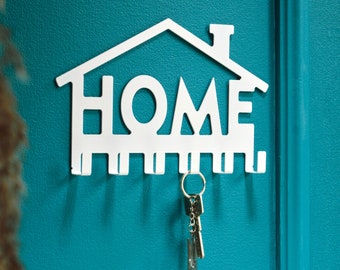 Modern Metal Key Holder for Home, Entryway Decor, Housewarming Gift, Wall Mounted Rack