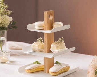 3-stufiger Metall-Dessertständer für Cupcakes, minimalistischer Gebäckständer, Serviertablett für Süßigkeitentisch