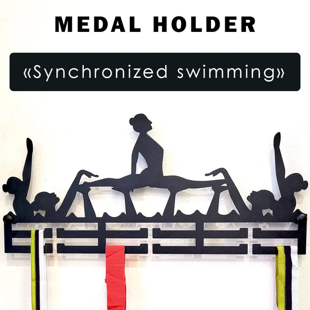 Custom Metal Synchronized Swimming Medal Holder, Customizable Martial