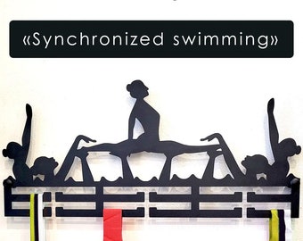 Custom Metal Synchronized Swimming Medal Holder, Customizable Martial Arts Award Display, Personalized Synchronized Swimming Lover Gift