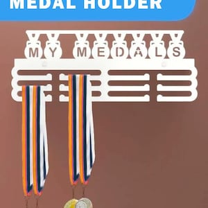 Wall-Mounted Medal Holder, Durable Metal Award Hanger, Kids Sports Medal Display, Trophy Organizer, Wall Medal Storage, Awards Rack