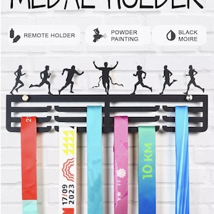 Medal Display for Runners, Running Ribbon Holder, Metal Medal Holder, Runner Award Display, Sports Medal Organizer, Race Award Hanger