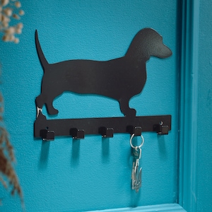 Wall Mounted Dachshund Key Holder, Entryway Key Hanger, Hallway Wall Organizer, Cute Wall Hook, Unusual Coat Rack, Gift for New Home