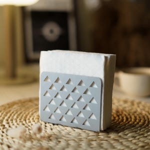 Stilvoller Serviettenständer-Set Geometrisches Design, Stahl Serviettenhalter für Tabletop Decor, Küchen Aufbewahrung für Servietten, Taschentuchhalter, Neues Zuhause