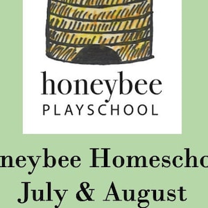 Honeybee Homeschool: July & August Bundle. Seasonal preschool curriculum for home learning, art, music, nature, play, plus summer ideas.