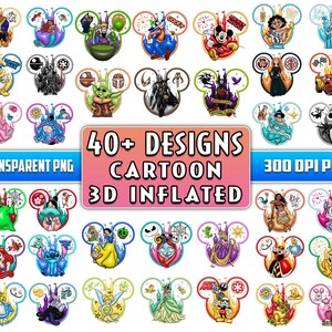 40+ Designs Cartoon 3D Nadmuchany Pakiet Png, Postacie z kreskówek Clipart, Filmy z kreskówek Png, Cartoon Png, Pakiet kreskówek Png, Wykorzystanie komercyjne