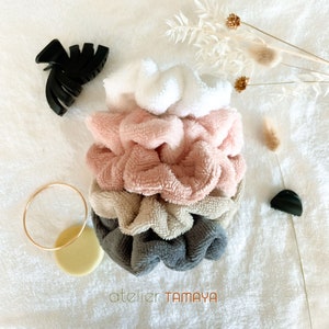 Bamboo sponge scrunchie / hair scrunchie / bath scrunchie / scrunchies / cotton scrunchie / care scrunchie / maxi scrunchie