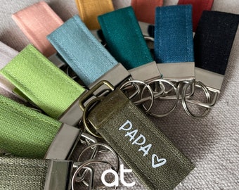 Mini customizable fabric keychain – Bag charm, small original gift, Mother&#39;s/Father&#39;s Day, teacher, Christmas