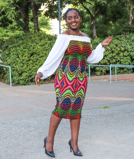 fitted african print dresses