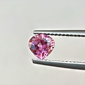 Natural Hot Pink Garnet Heart Cut 0.75 Carat | Romantic Blush Pink Loose Gemstone for jewelry