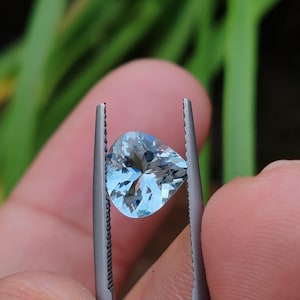 Natural Aquamarine Heart Cut 1.60 Ct | 8.5 mm Blue Aquamarine Gemstone | Heart Shape Loose Gem for Ring Pendant | March Birthstone