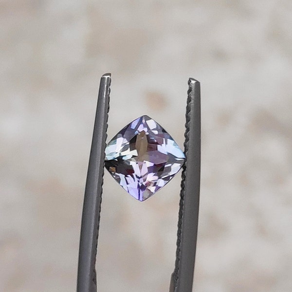 Natural Tanzanite 6.00 mm bio colour 1.00 crt cushion zoisite eye clean quality, for ring or other jewellery setting,Gift for him.