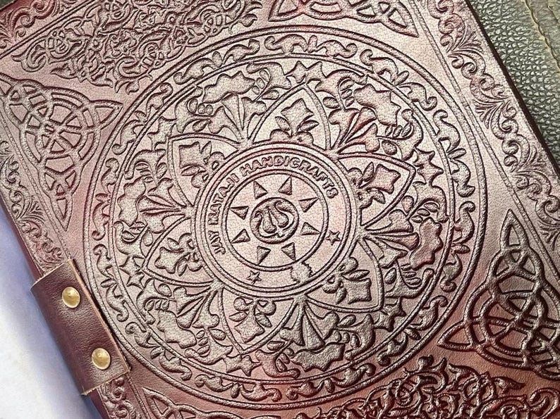 The Book of Magick Power triple moon leather journal ThemedMAGNETIC HARDBOUND PLANNER JOURNAL image 6