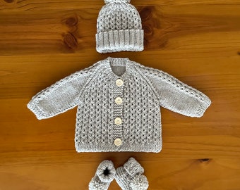 Pure wool baby sets, 0-3 months