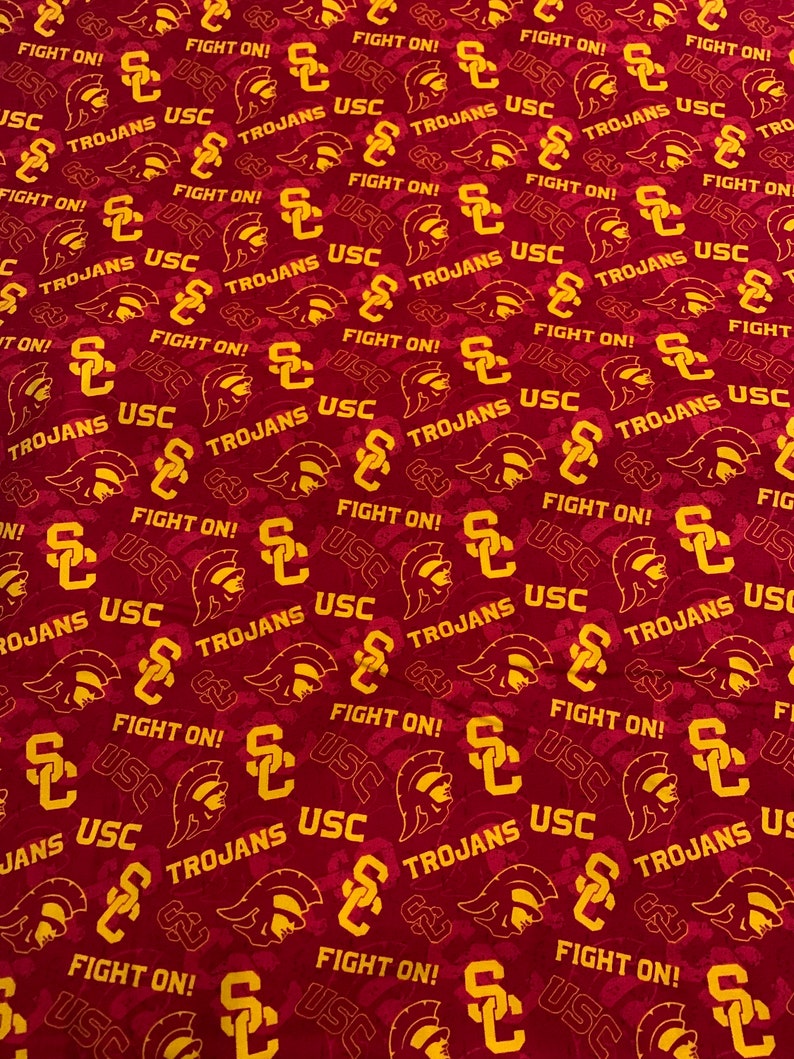 USC Trojans fabric 100 cotton selling by the yard 36x44 Etsy