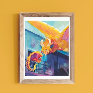 Vejigante Dragon Print | Puerto Rico | Boricua | Folklore | San Juan | Decor | Poster | Wall Art | *FREE US SHIPPING*
