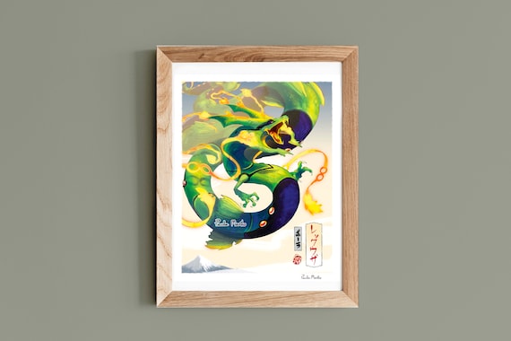 Mega Pokedex Poster Pokemon Digital Art Print 