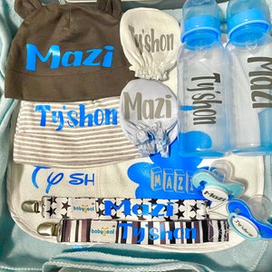 Medium Baby Box Bundlecustom Onesies Custom Pacifierscustom
