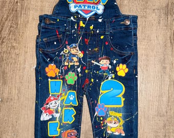 Paw Patrol Birthday Overalls | Custom Outfit