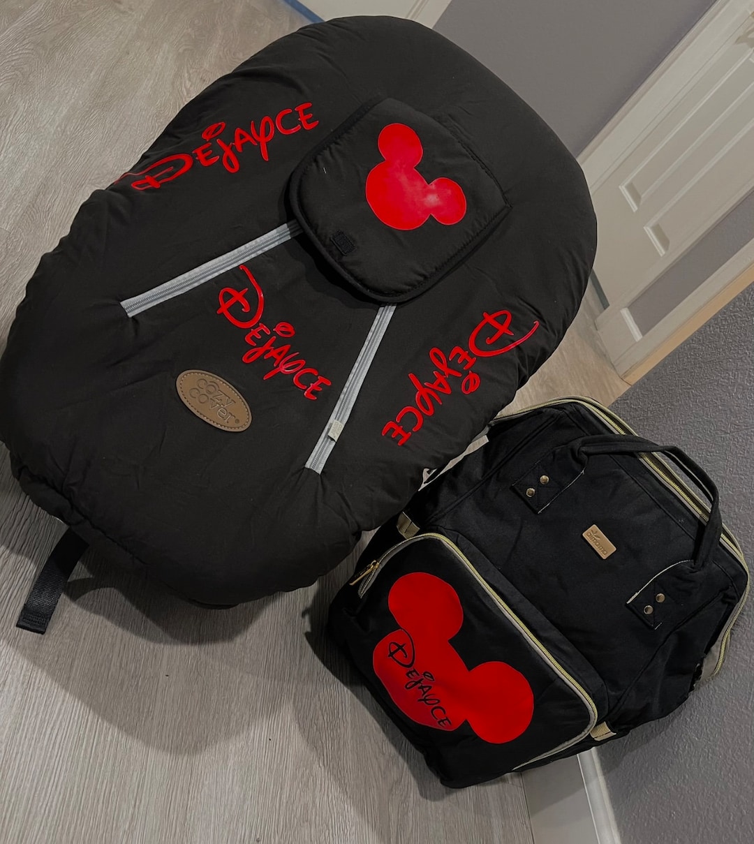 Personalized Baby Car Seat Cover & Diaper Bag Personalized Diaper Bag Custom Car Seat Cover Etsy