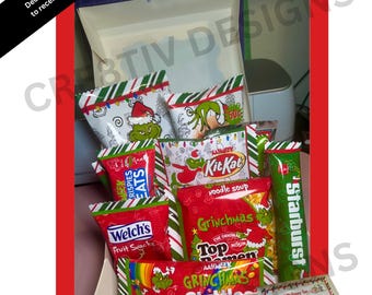 Caja de Nochebuena del Grinch / Nochebuena del Grinch / Cómo el Grinch robó la Navidad / Caja personalizada del Grinch