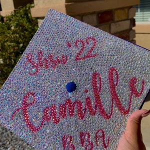 ANY Custom Bedazzled Graduation Cap| Personalized Grad Caps| Bling Grad Cap|College Graduation Cap|Highschool Graduation Cap