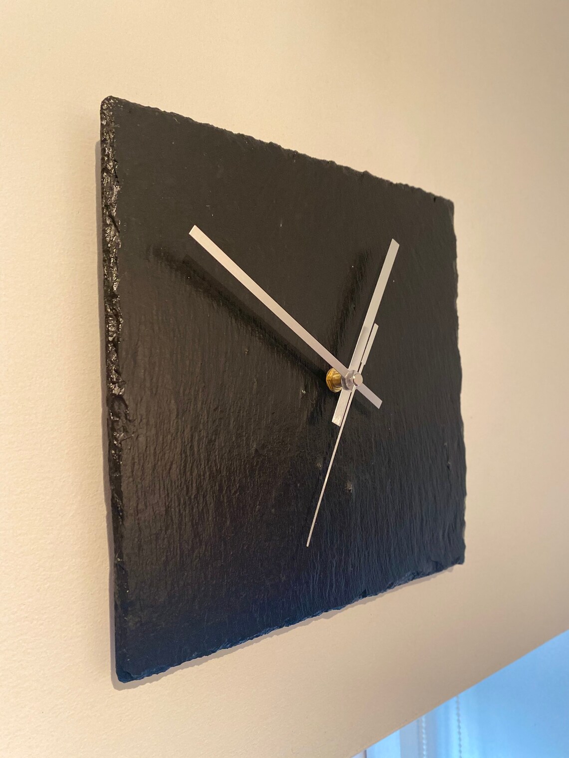 Wall Slate Clock UNIQUE Modern Sleek Design Kitchen Dining Etsy UK
