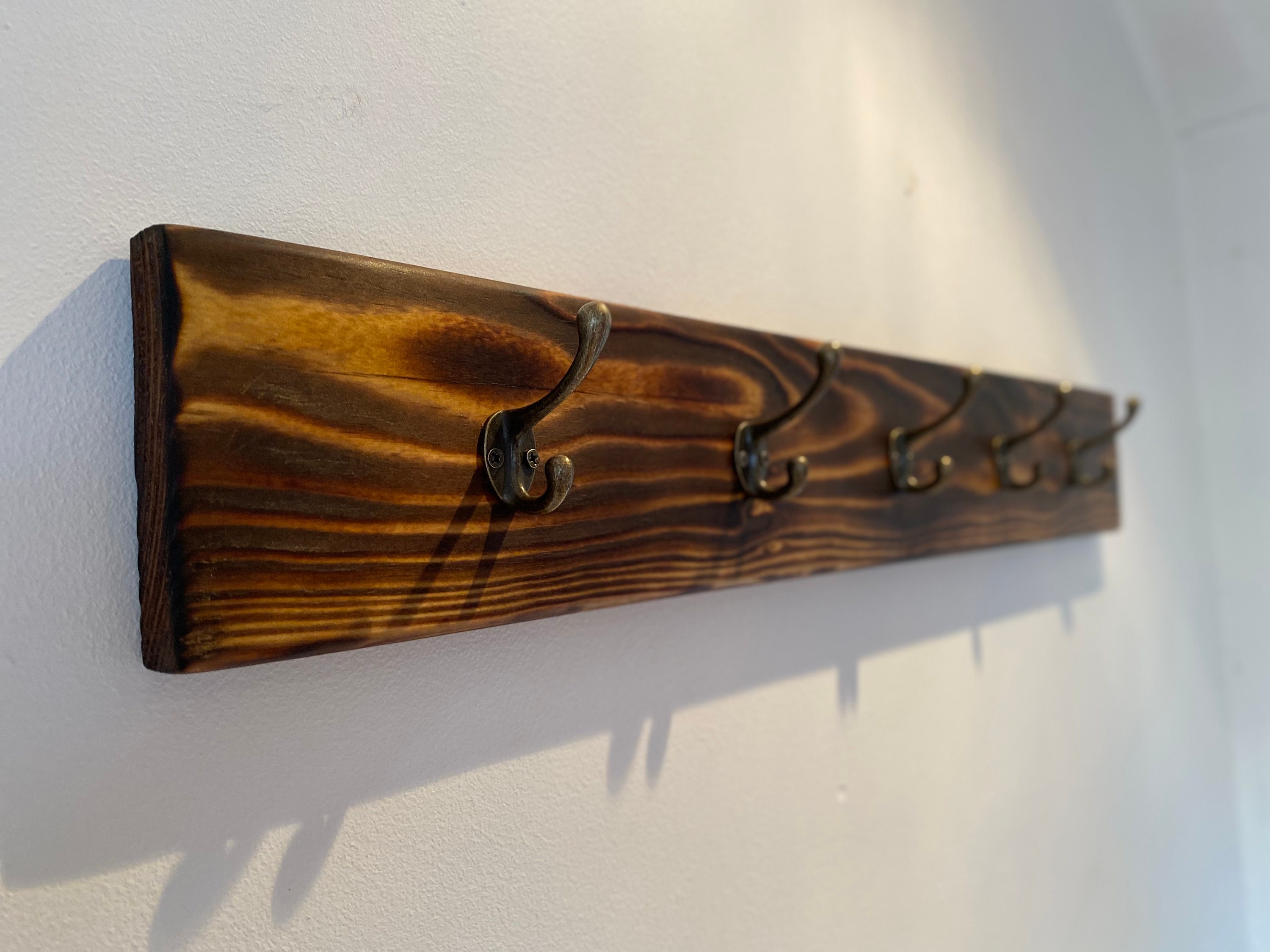 Antique Style Wooden Coat Rack Vintage Handmade Cast Iron Coat Etsy