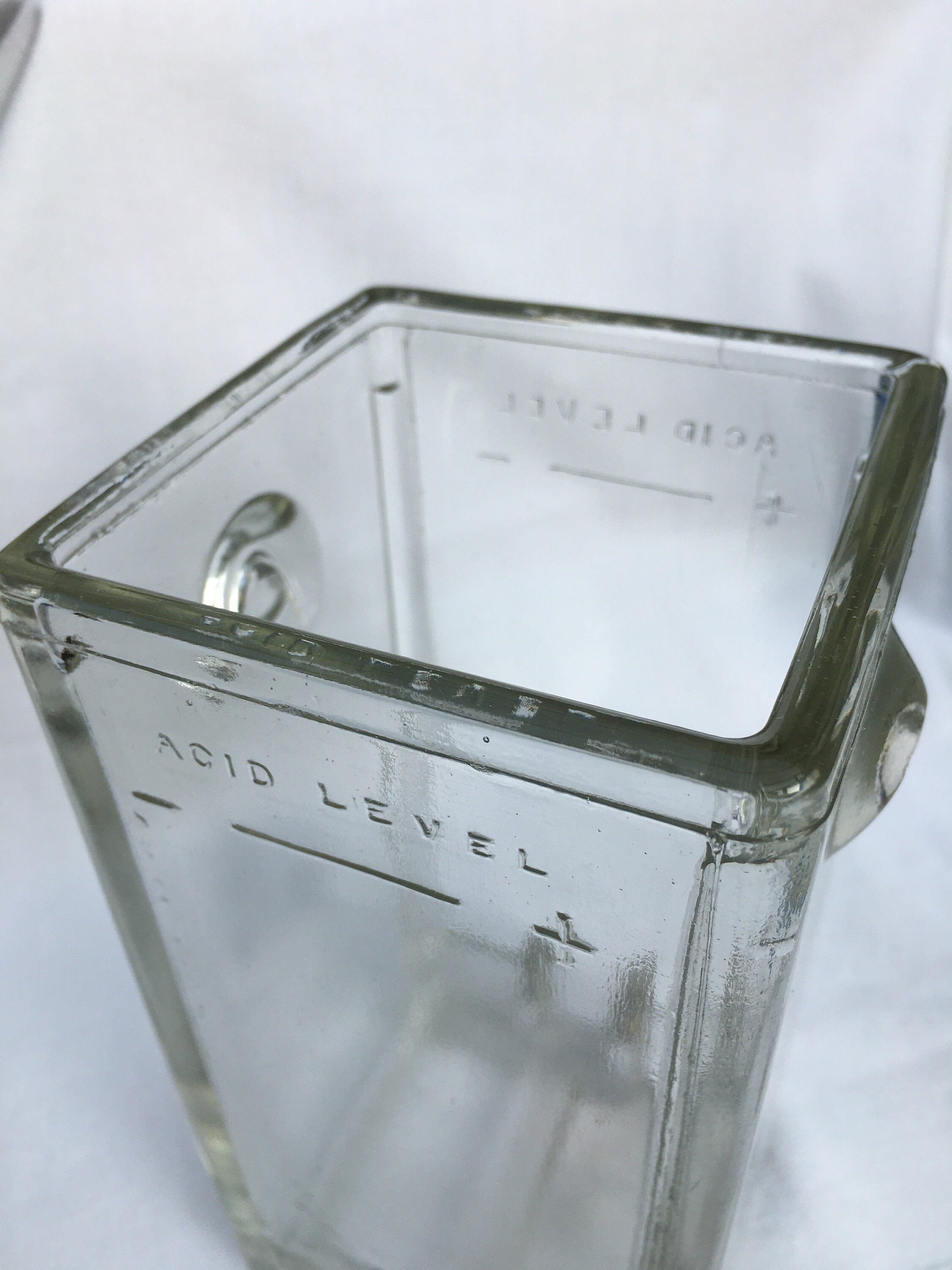 Clear glass battery acid jar / vase Etsy