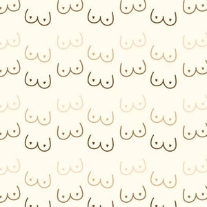 100% cotton fabric, boobies fabric, Little Johnny Digital Print, feminist, quilting, nursing, breastfeeding, uk fabric, by meter, boob print
