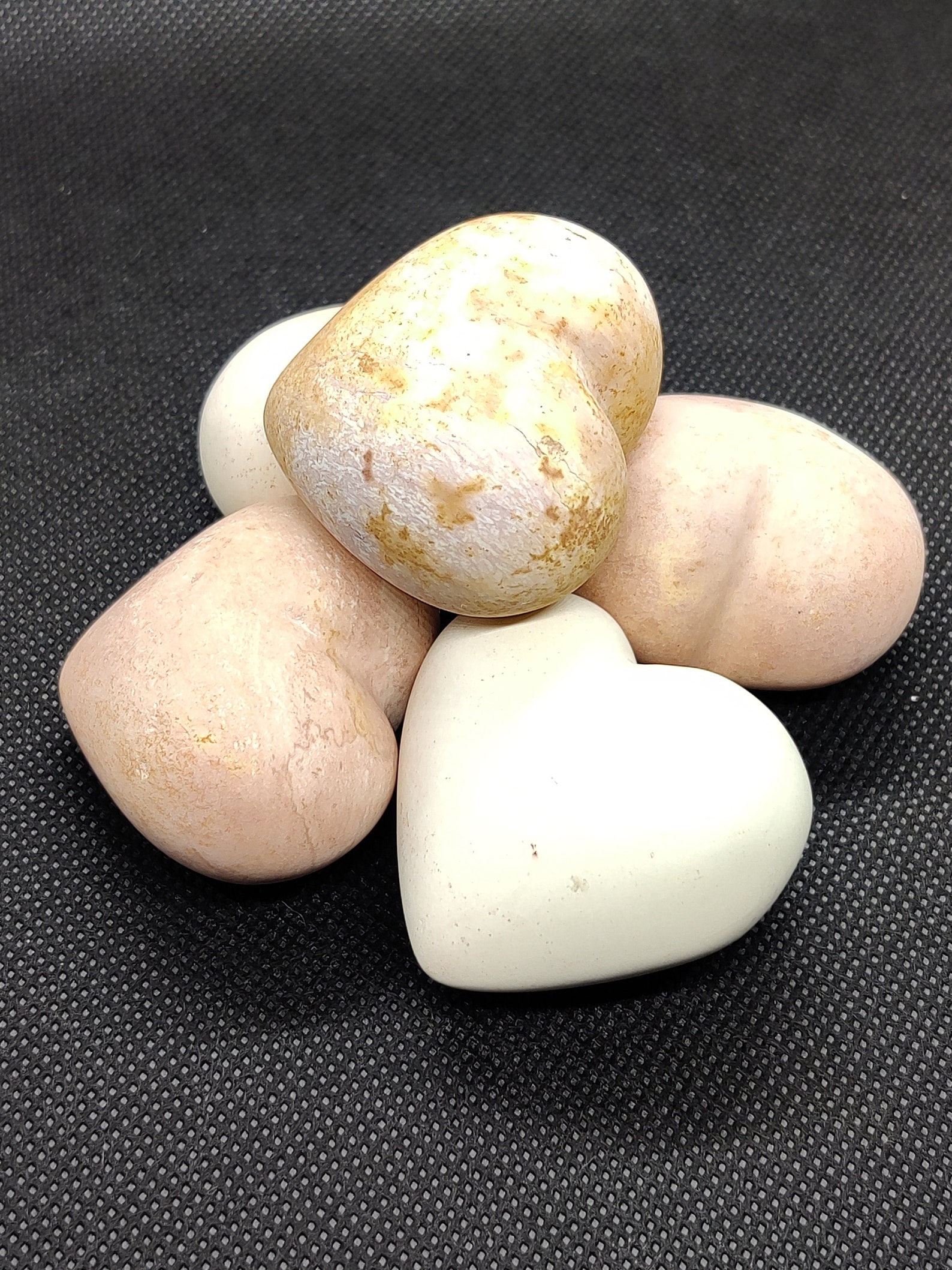 Heart Shaped Decor Stones Natural Steatite Stones Etsy