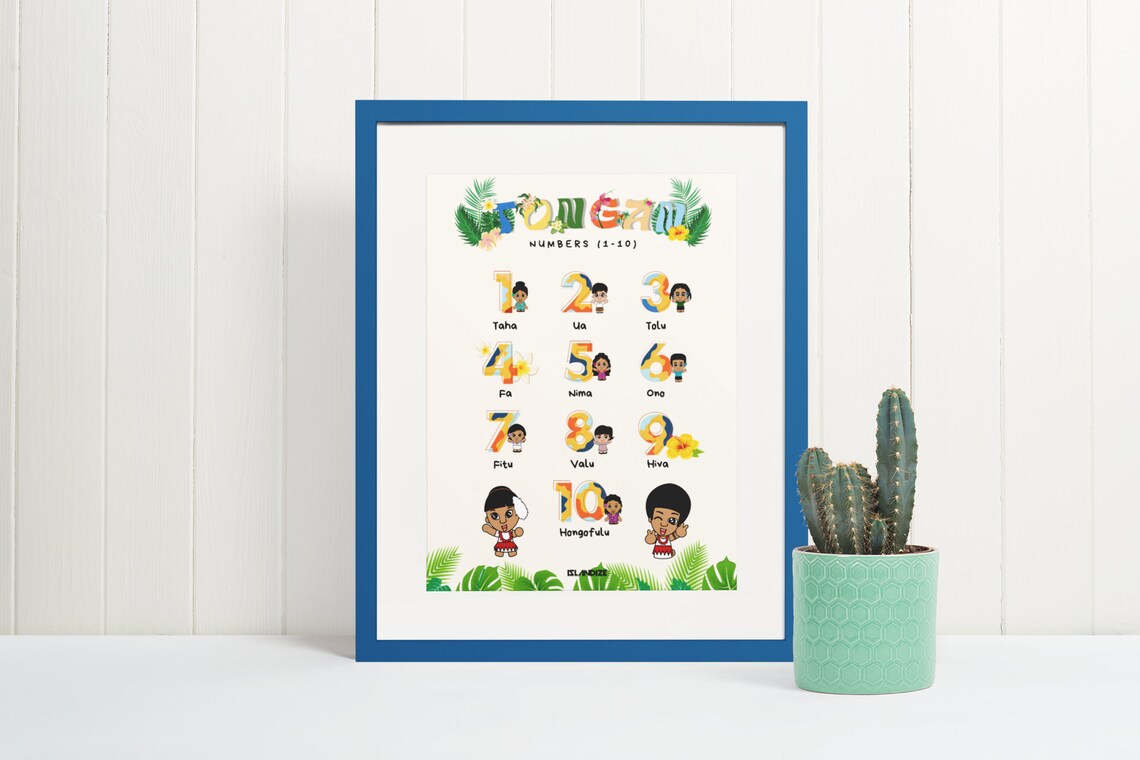 Printable Tongan Numbers 110 Poster Tongan Tropical Beach Etsy Hong Kong