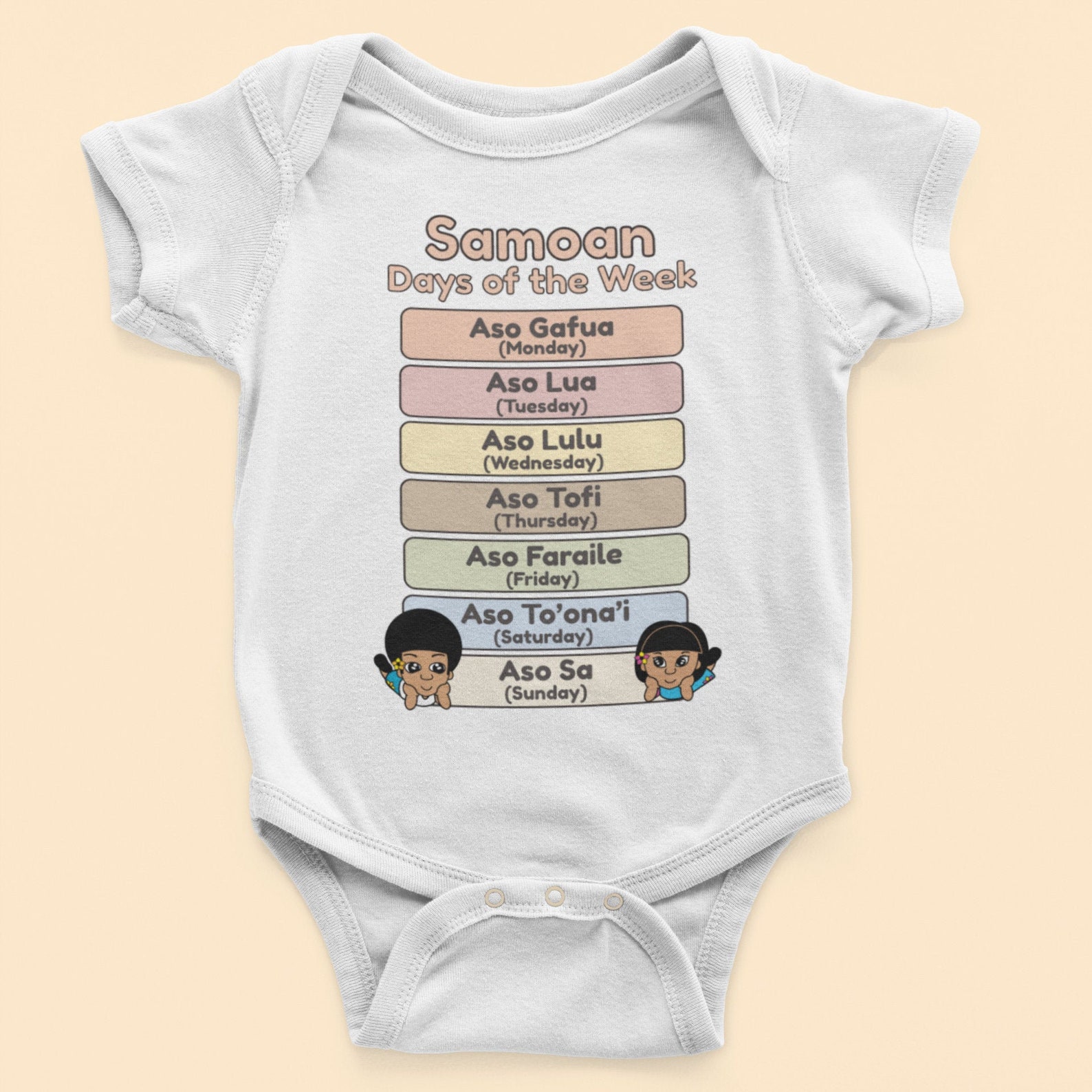 Samoan Days Baby Onesie Infant Toddler Bodysuit Educational Etsy